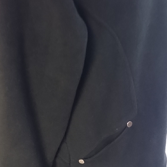 Black Soft Fleece Jacket Lined with Sherpa Fleece & Accents on Cuffs & Collar - Picture 3 of 11